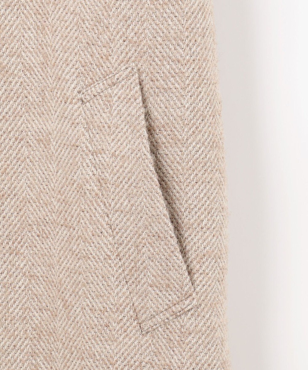 JOSEPH ABBOUD 【尾州産カシミヤブレンド×アルパカ混素材】カシミヤブレンドアルパカヘリンボン ダッフルコート 