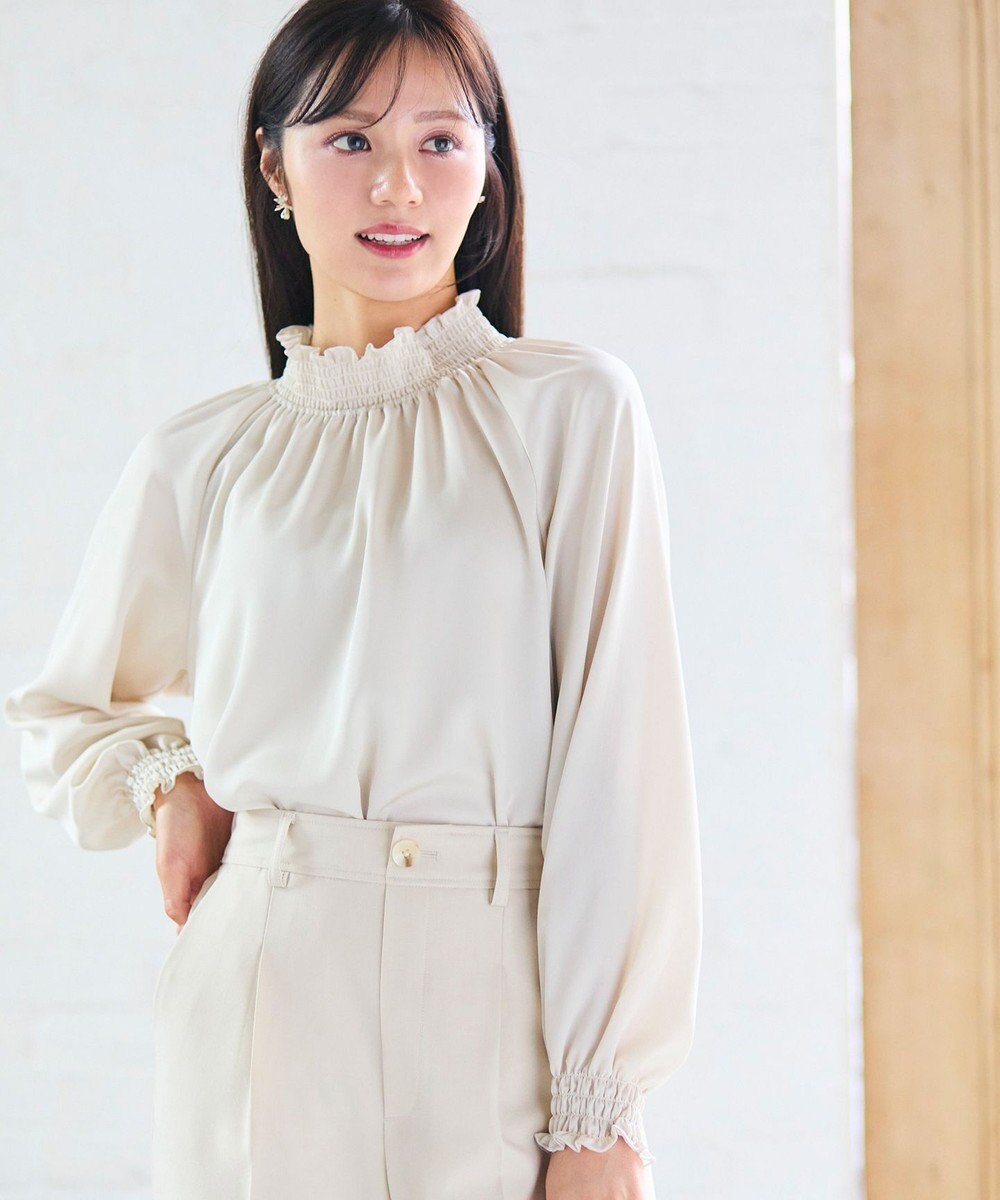 Feroux 【WEB一部店舗限定】スタンドネック ブラウス 