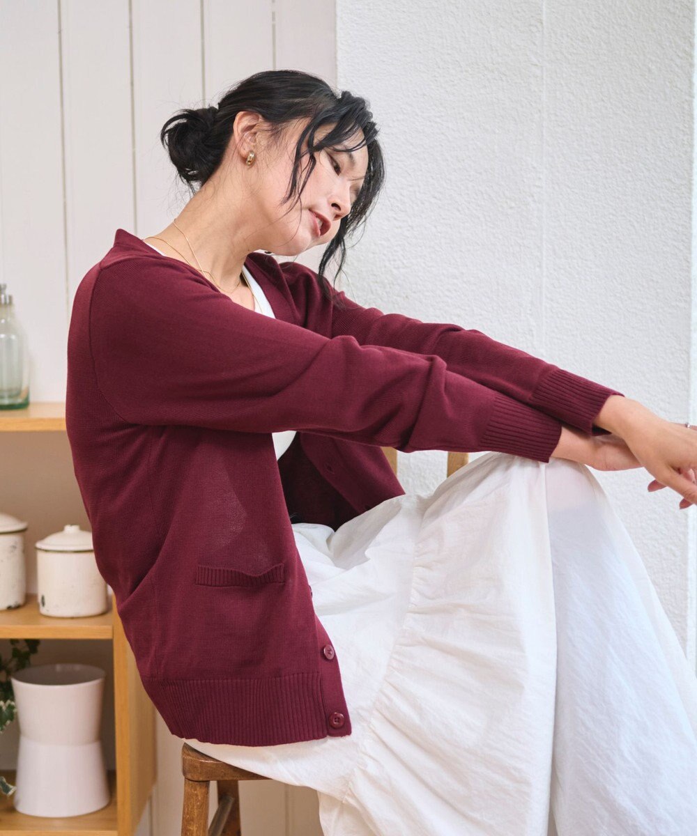 WEGO 【WEB限定/2025年秋冬新作//洗濯OK/毛玉レス/MLXLサイズ展開/オフィス/カジュアル】ベーシックニットカーディガン 