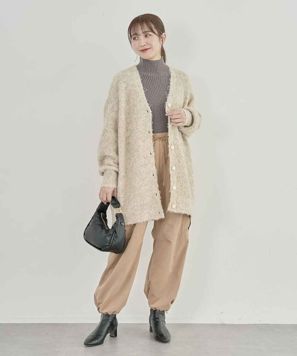 Green Parks ブークレーＶネックミディ丈カーディガン 