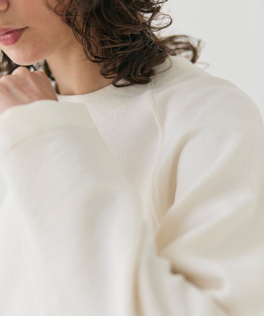 BEIGE， 【洗える】BROOM / スウェット風プルオーバードロストトップス 