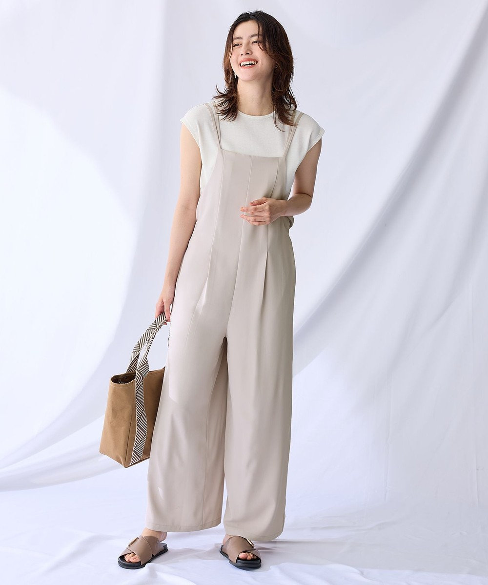 ANY 【2SET/洗濯機可】プルオーバー×キャミサロペットセット 