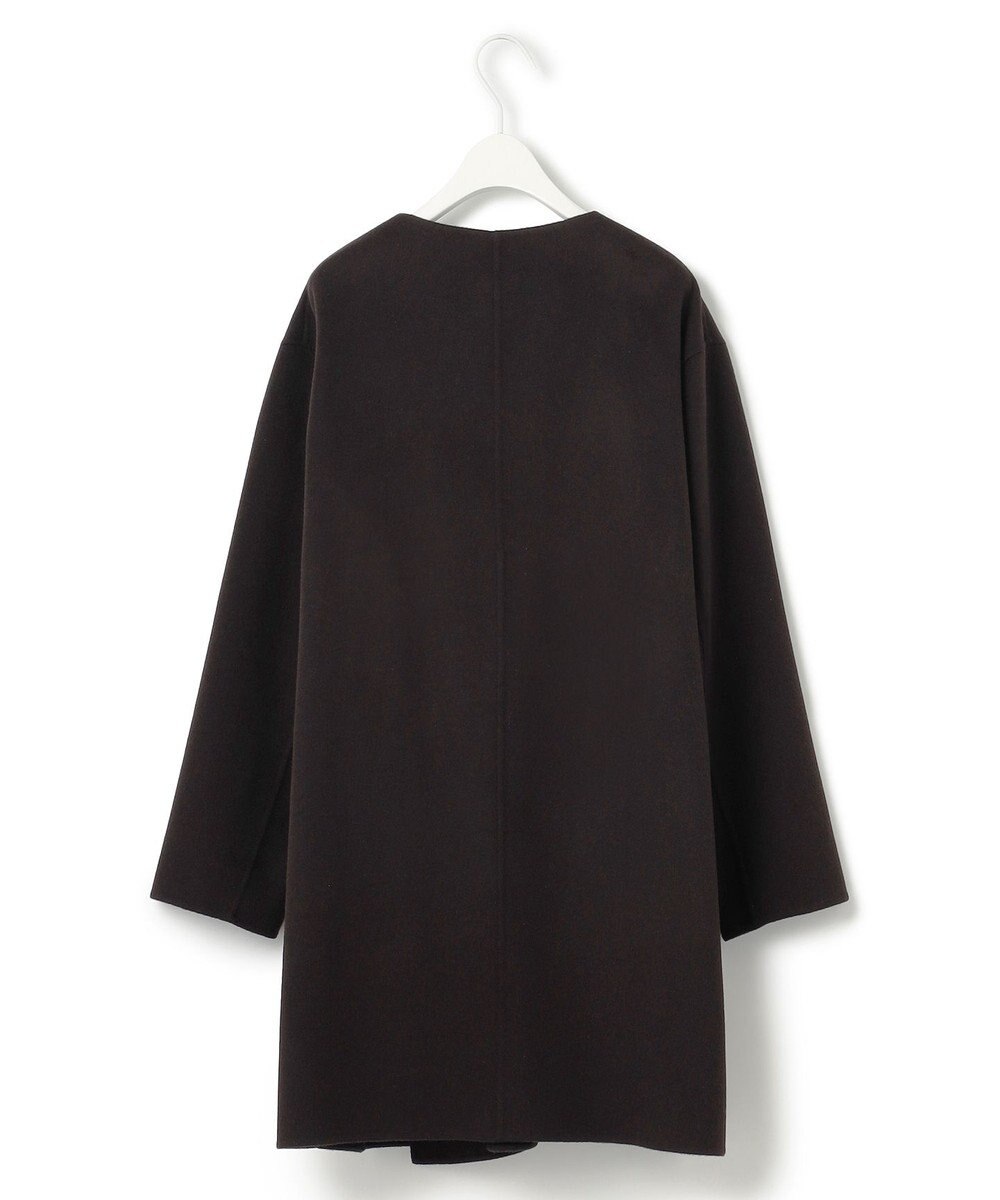 ICB ウールリバー ストール付きノーカラーコート 