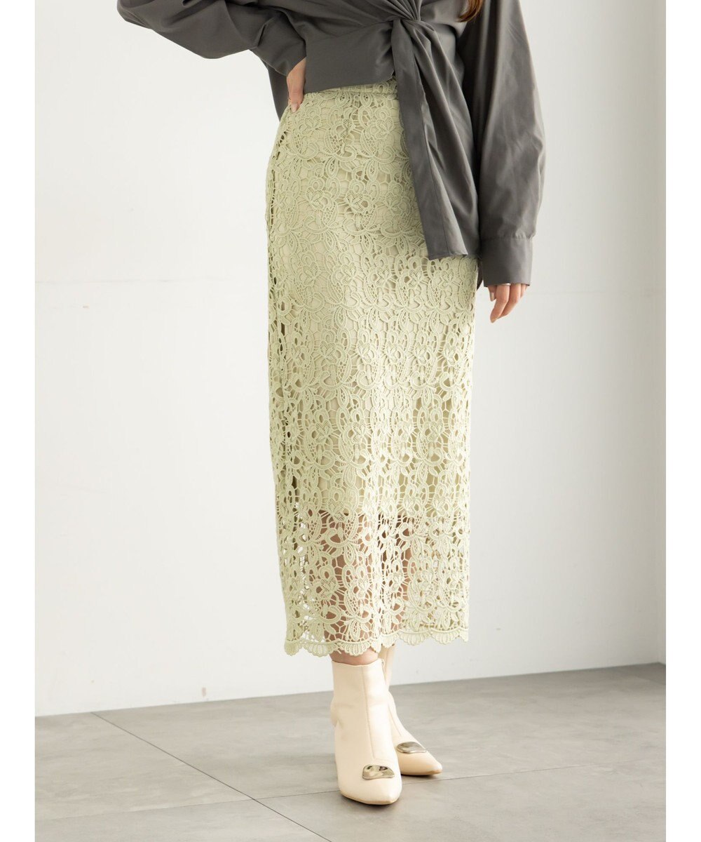 Te chichi ケミカルレースナロースカート《2025Autumn catalog vol.2 item》 