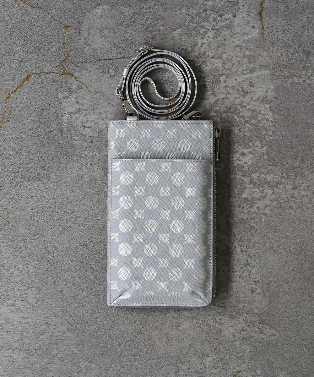 MIYABIYA La quoh with kirakaracho 南蛮七宝プリントレザー スマホポシェット 