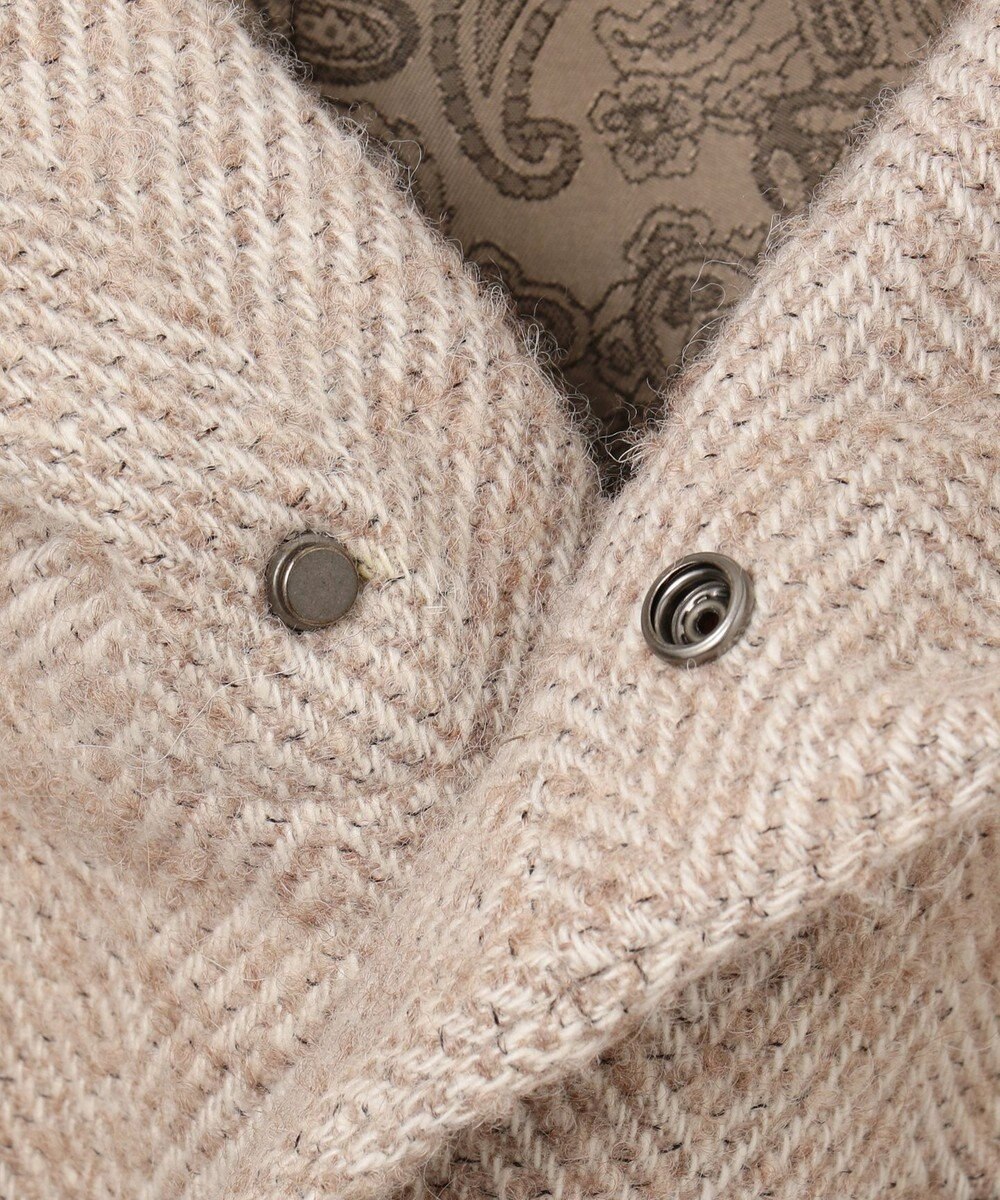 JOSEPH ABBOUD 【尾州産カシミヤブレンド×アルパカ混素材】カシミヤブレンドアルパカヘリンボン ダッフルコート 