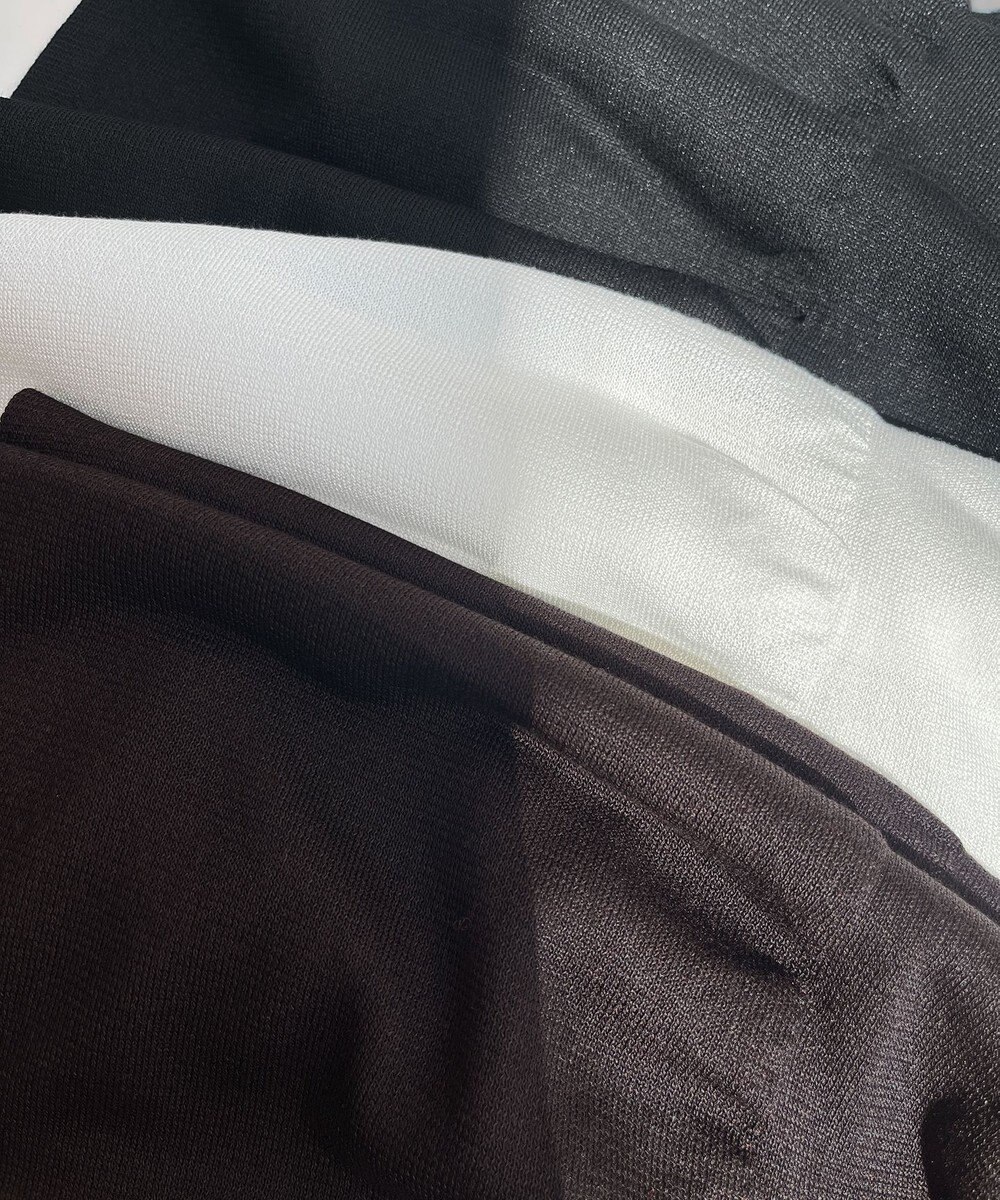 23区 L シャイニーシアーニット ティアード チュニック 