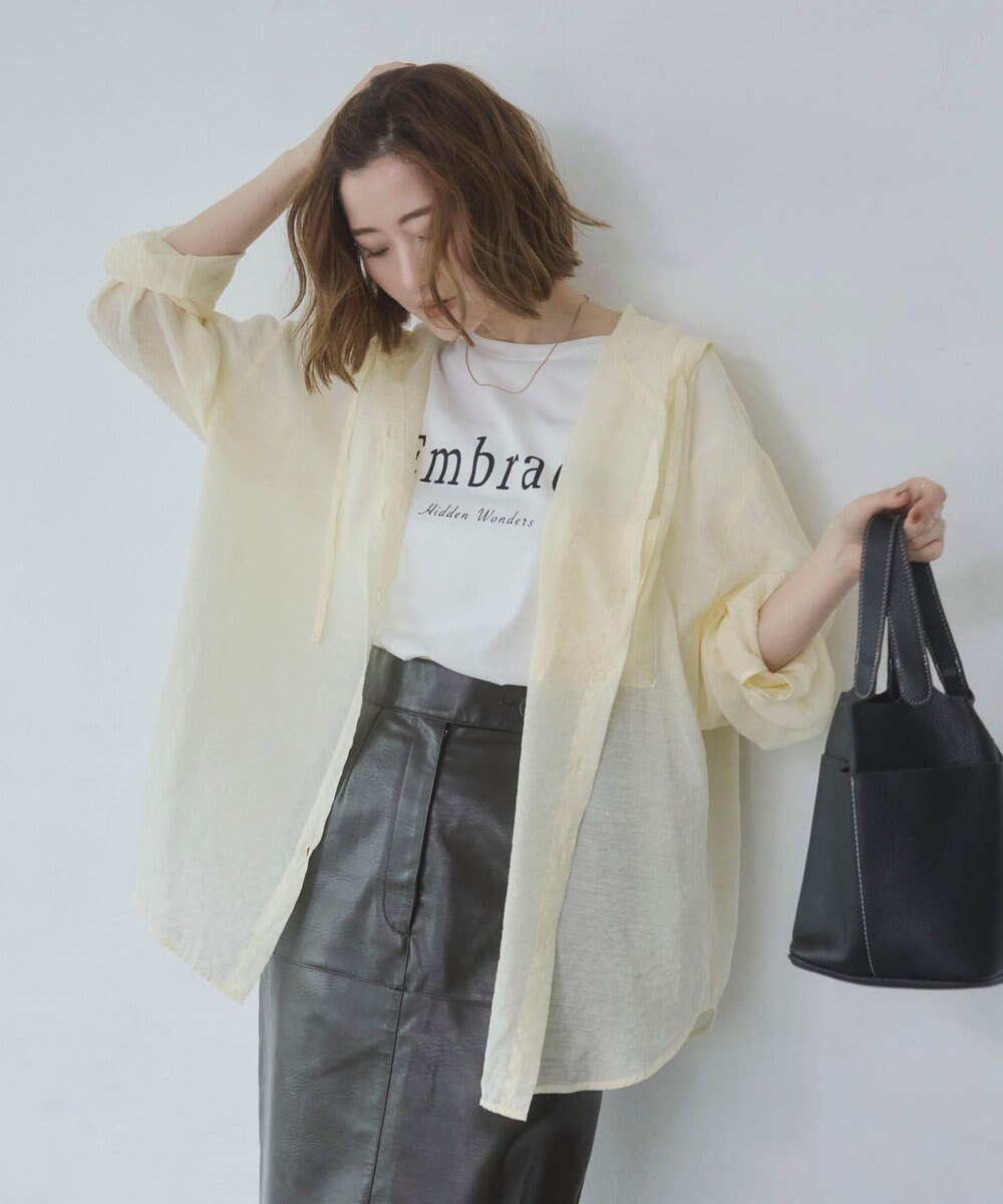 WEGO 【2026年春夏新作】シアーフードシャツ 