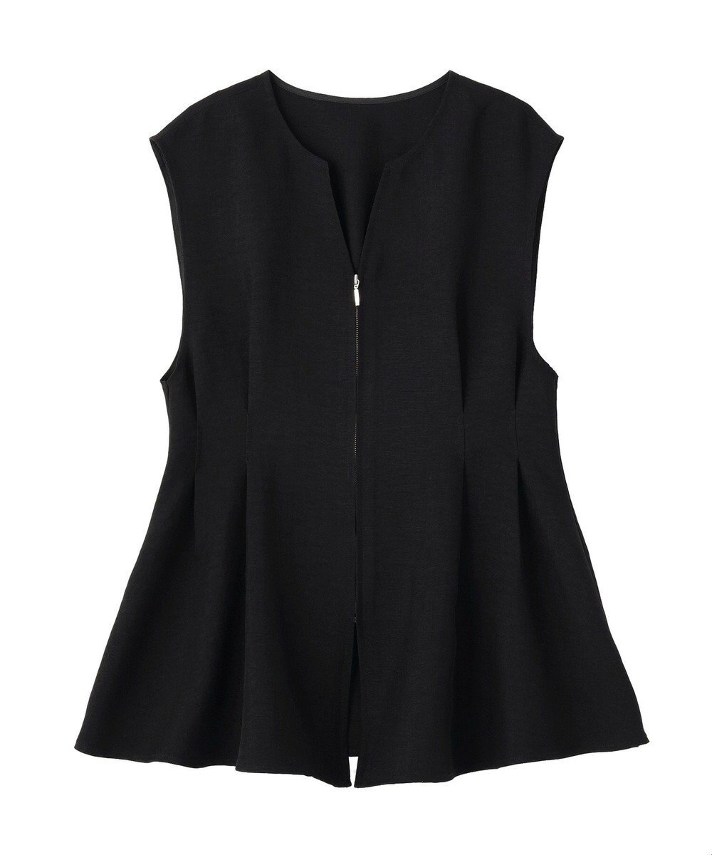 AMERICAN HOLIC 【イージーケア】リネンライクペプラムベスト 