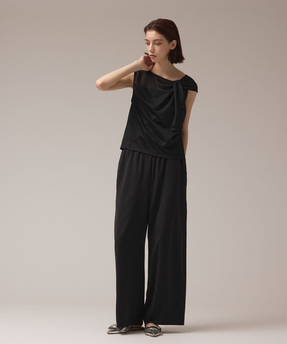 GRACE CONTINENTAL サテンワイドパンツ 