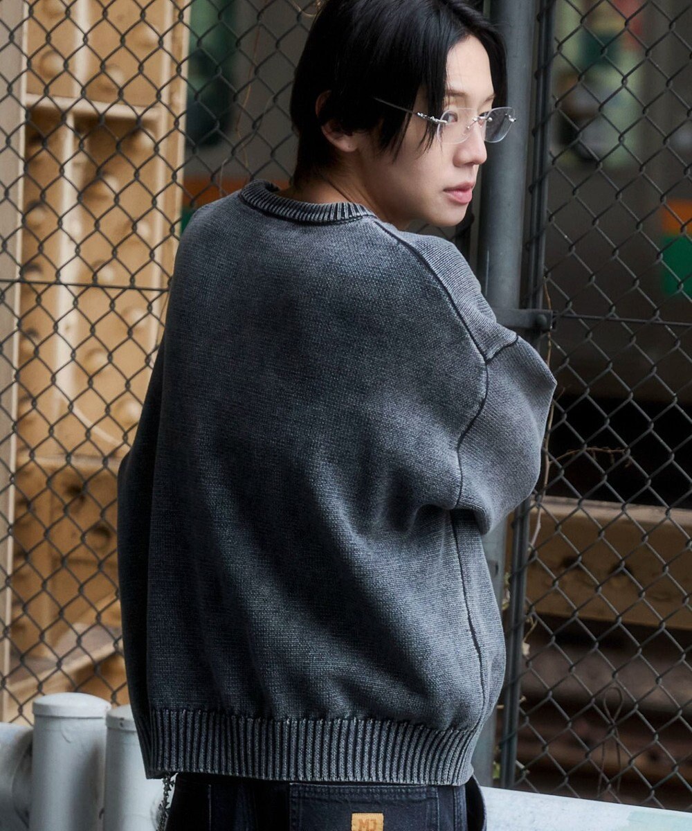 WEGO ブリーチニットグラフィックプルオーバー 