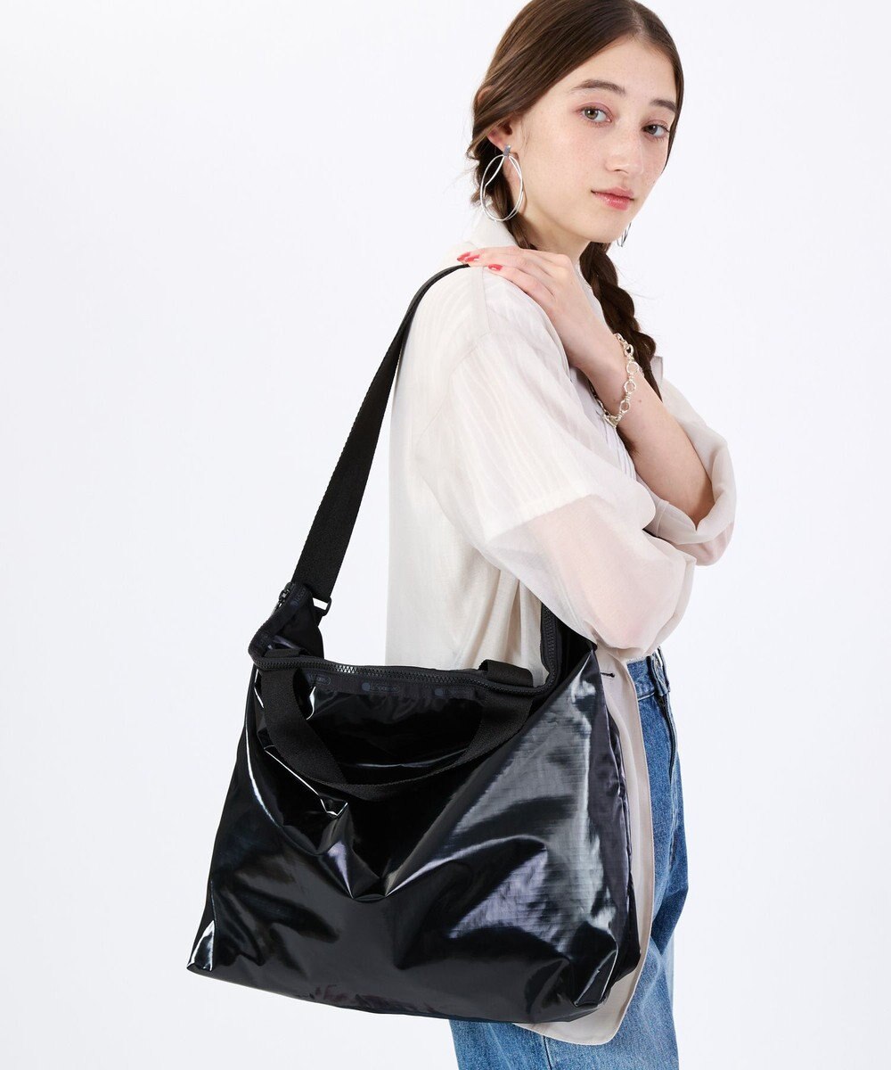 LeSportsac DELUXE ZIPTOP TOTE/ブラックシャイン 