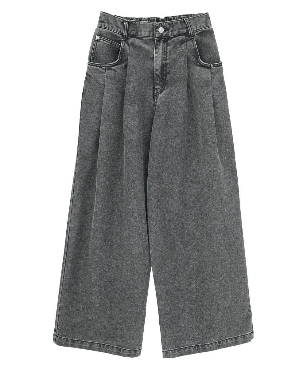 Green Parks デニムタックワイドパンツ 