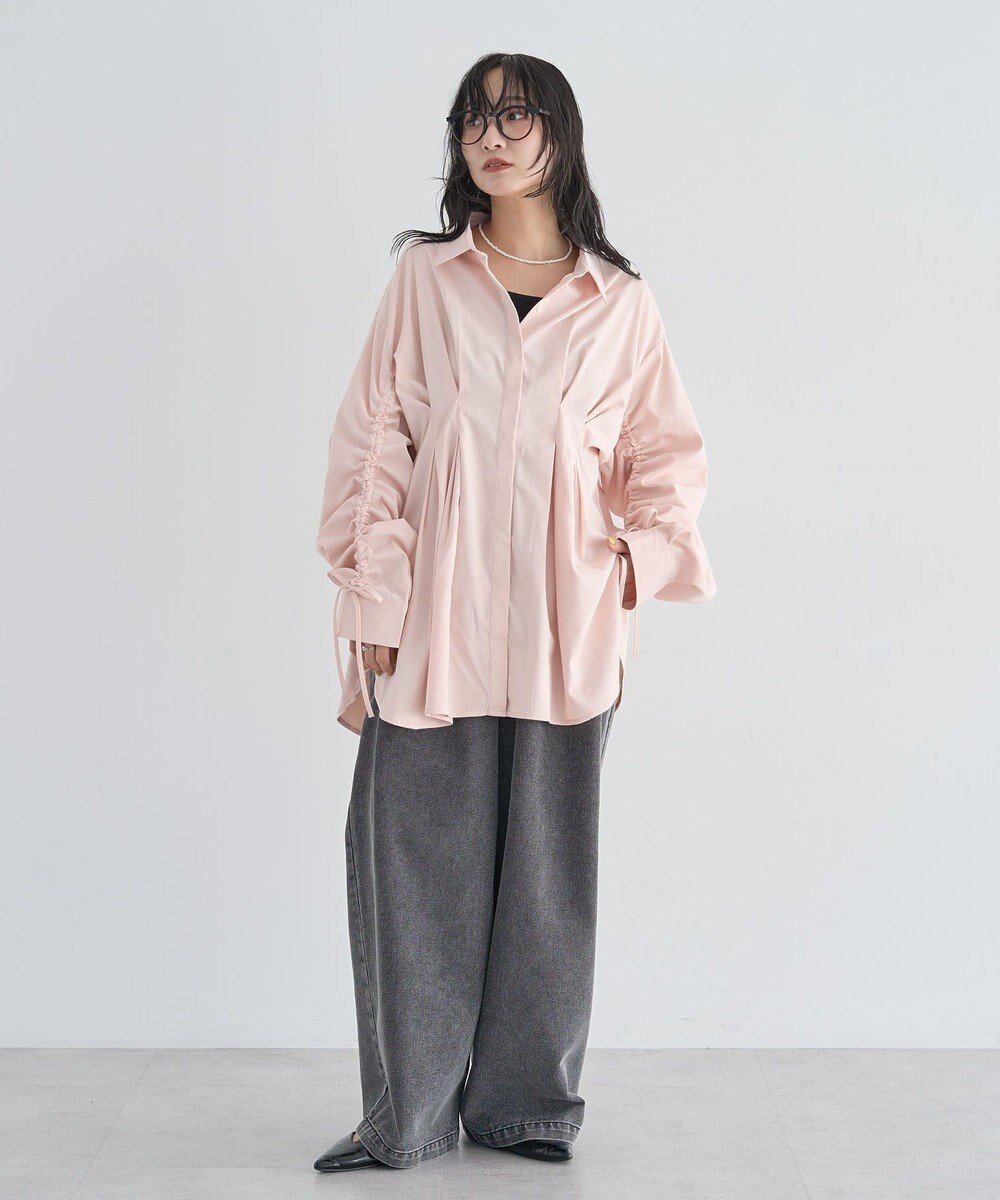 Green Parks デニムタックワイドパンツ 