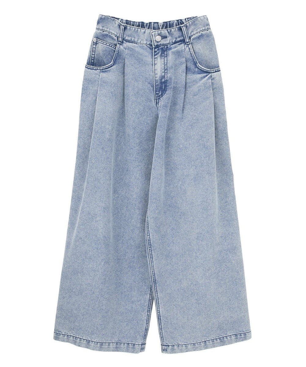 Green Parks デニムタックワイドパンツ 