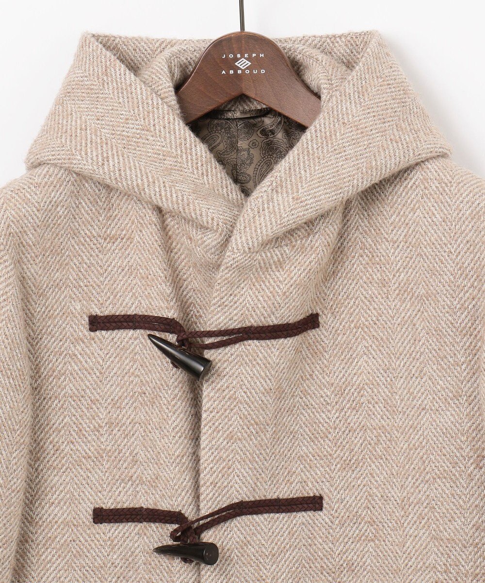 JOSEPH ABBOUD 【尾州産カシミヤブレンド×アルパカ混素材】カシミヤブレンドアルパカヘリンボン ダッフルコート 
