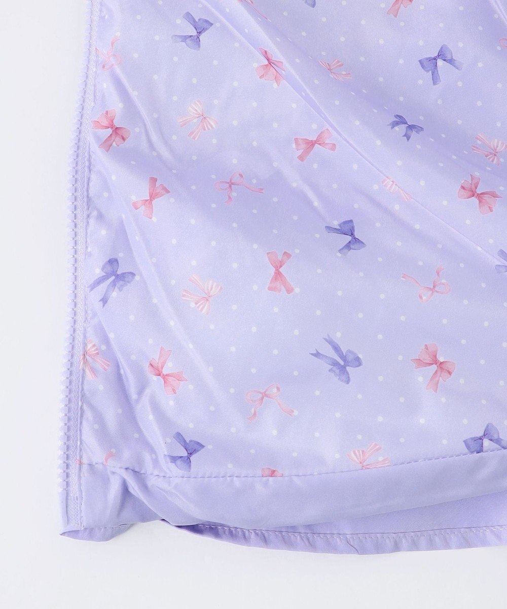 ANY KIDS 【フード取り外し/洗濯機可能】中綿フリル リボンコート 