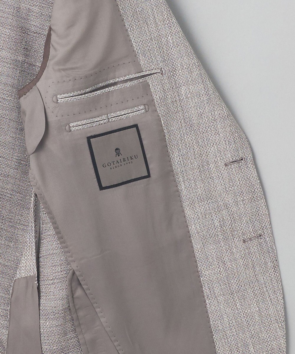 GOTAIRIKU 【DORMEUIL】ドーメル HEXAGON リネン ジャケット_ライトグレー 