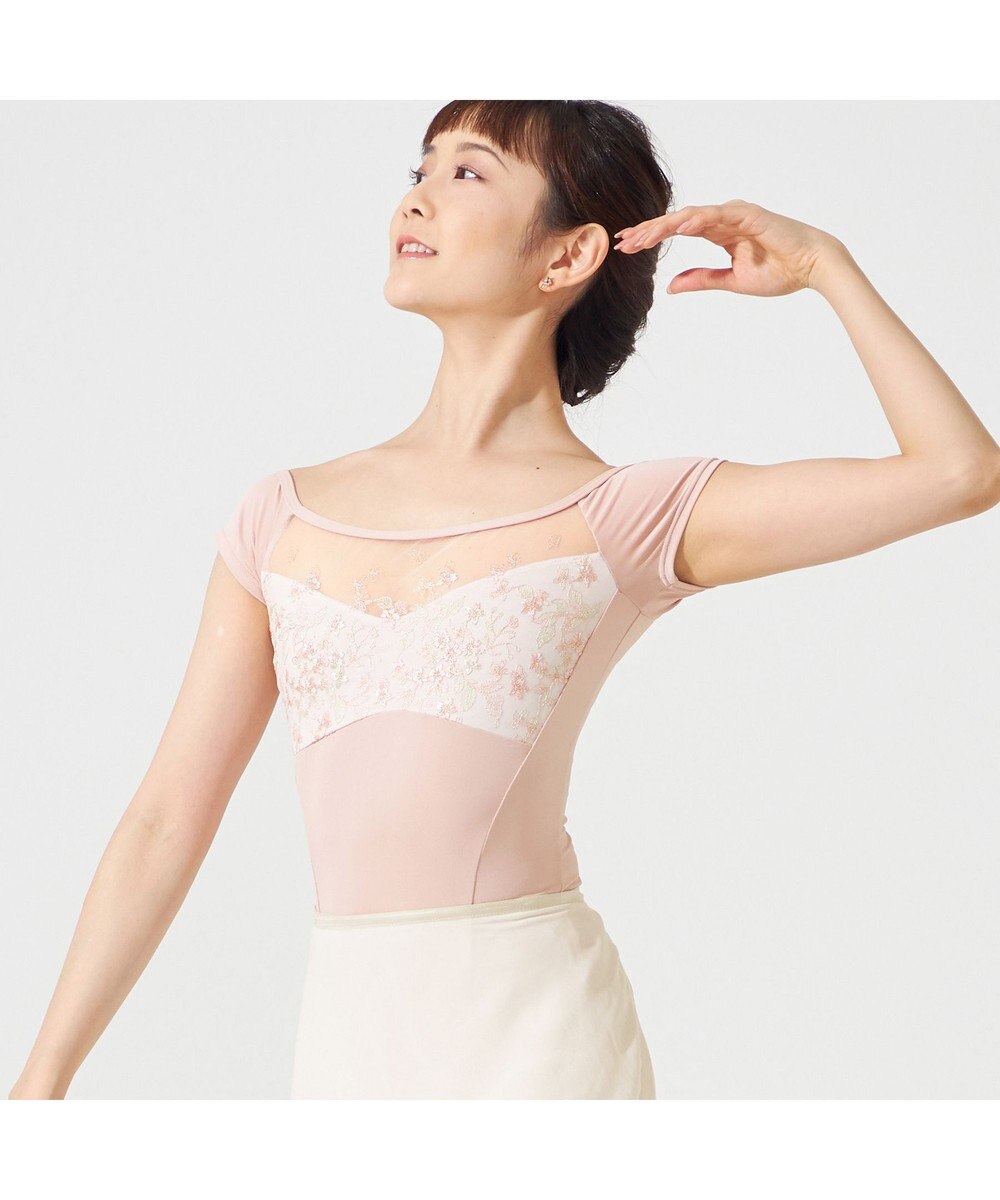 Chacott ◎【Nela ライン】キャップスリーブレオタード 