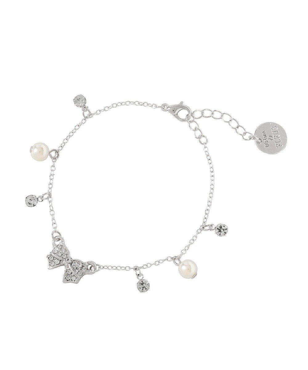 Maison de FLEUR リボンパールブレスレット 