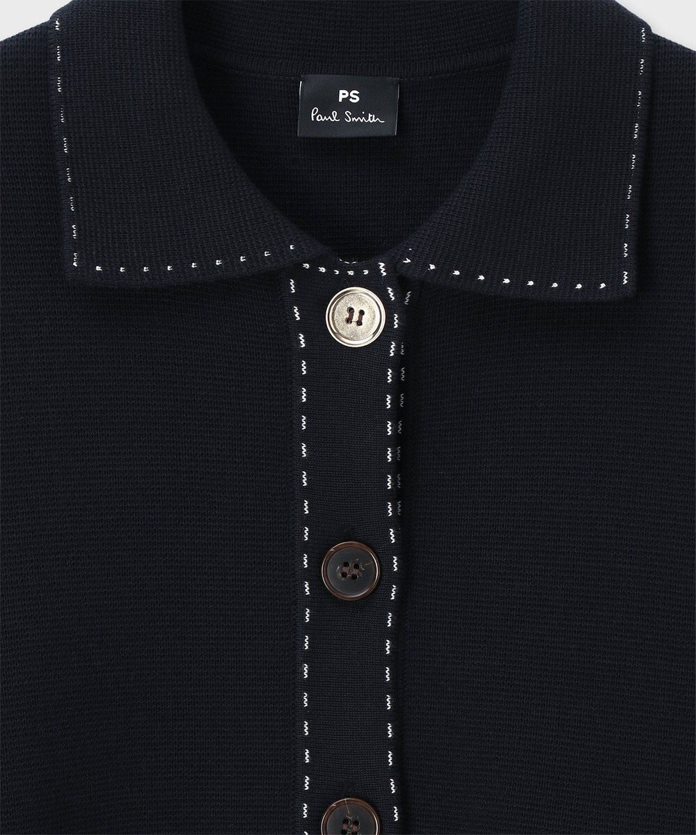 Paul Smith コントラストステッチ ミラノリブ ニットブルゾン 