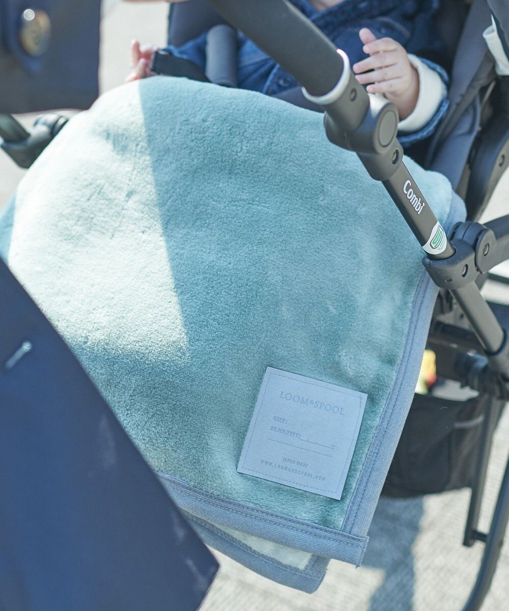 LOOM&SPOOL FOL綿毛布ブランケット／カーキ 