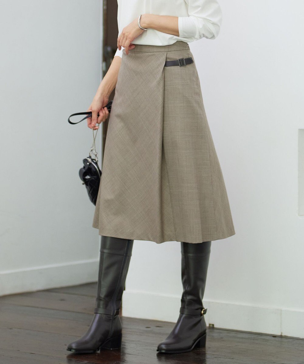 T/R/Wグレンチェック スカート / J.PRESS LADIES S | ファッション通販 