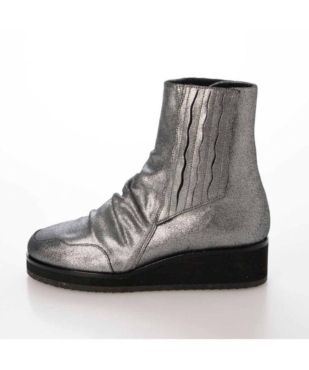 MODE ET JACOMO <D'ICI>ドレープワイドベルトショートブーツ 