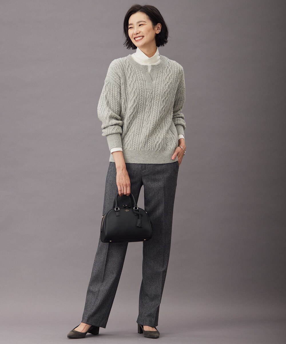 J.PRESS LADIES L 【洗える】BUNNY キーネック ニット 