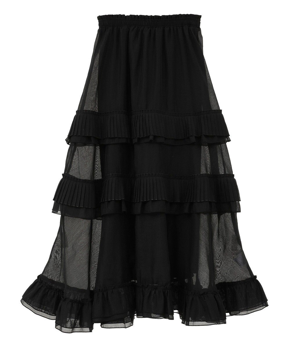 Green Parks ・ＥＬＥＮＣＡＲＥ　ＤＵＥ　プリーツフリルシアースカート 