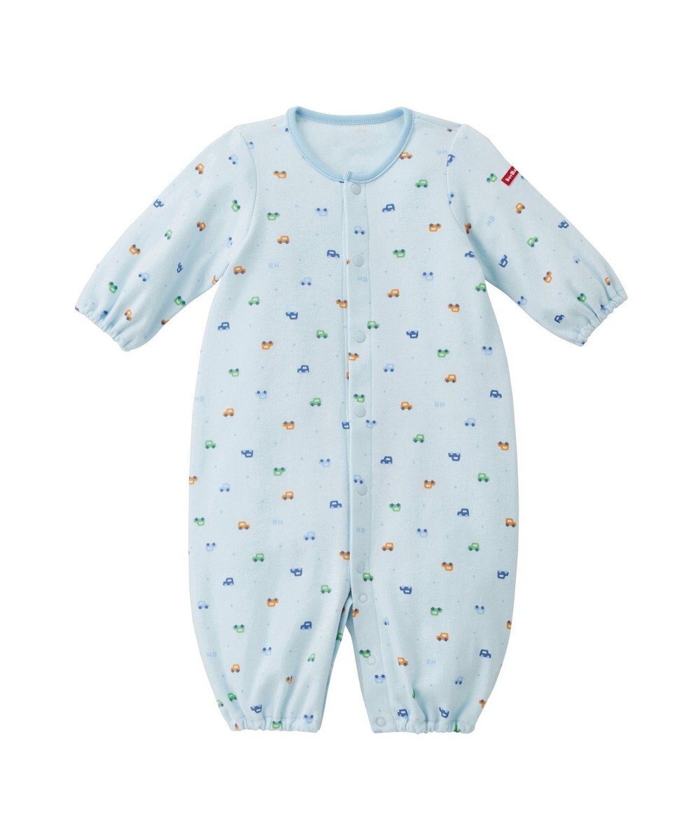 MIKI HOUSE HOT BISCUITS 【50-60㎝】 スムース素材 総柄ツーウェイオール 