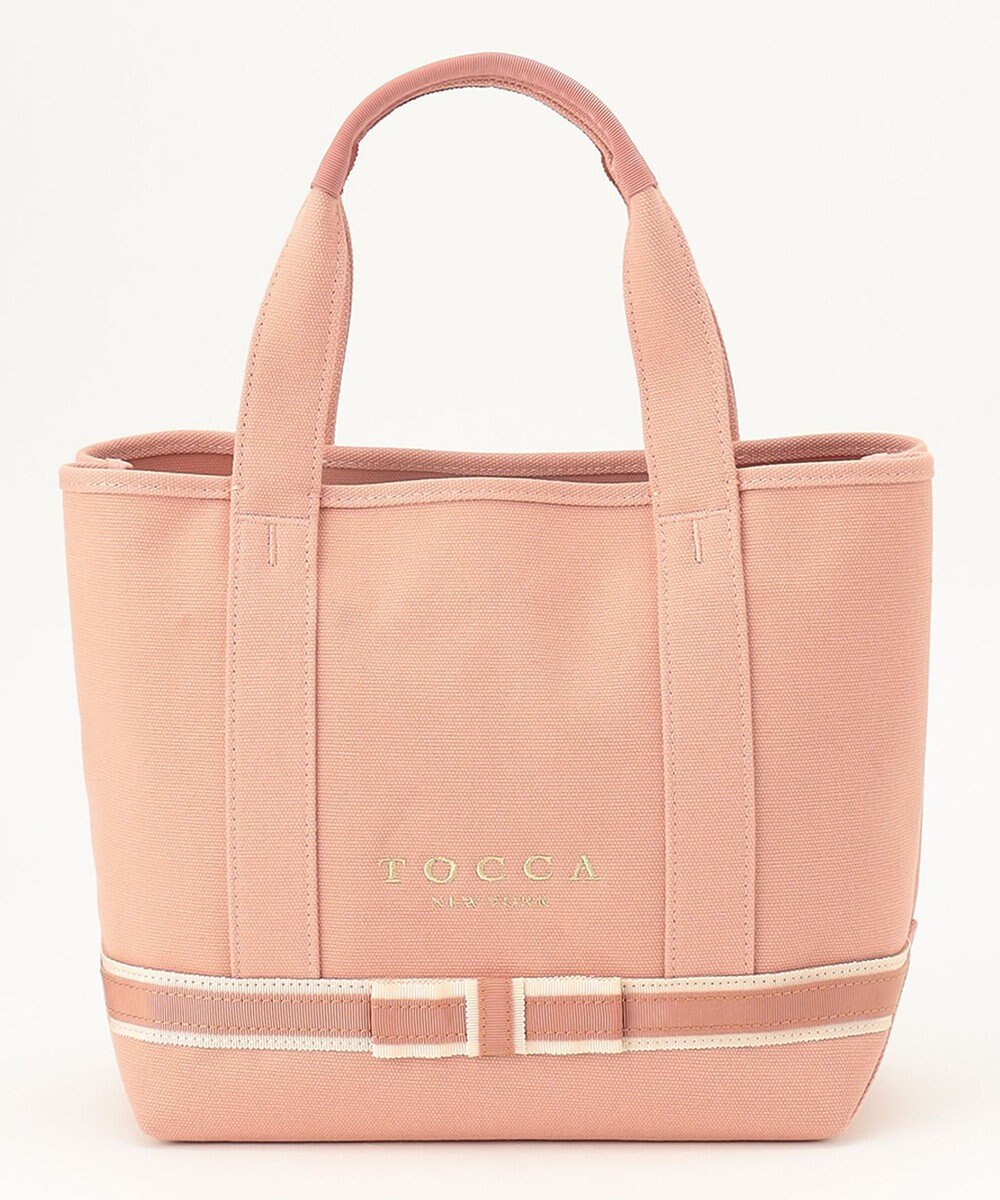 DUAL RIBBON CANVAS TOTE S トートバッグ S / TOCCA | ファッション ...