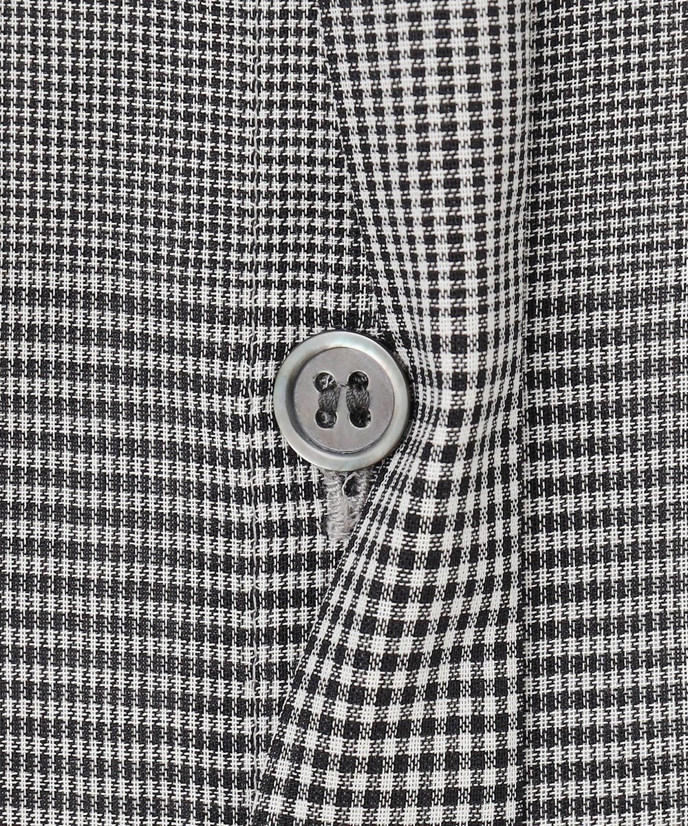 ICB 【洗える】ハイツイストコットンボイル バンドカラーブラウス 