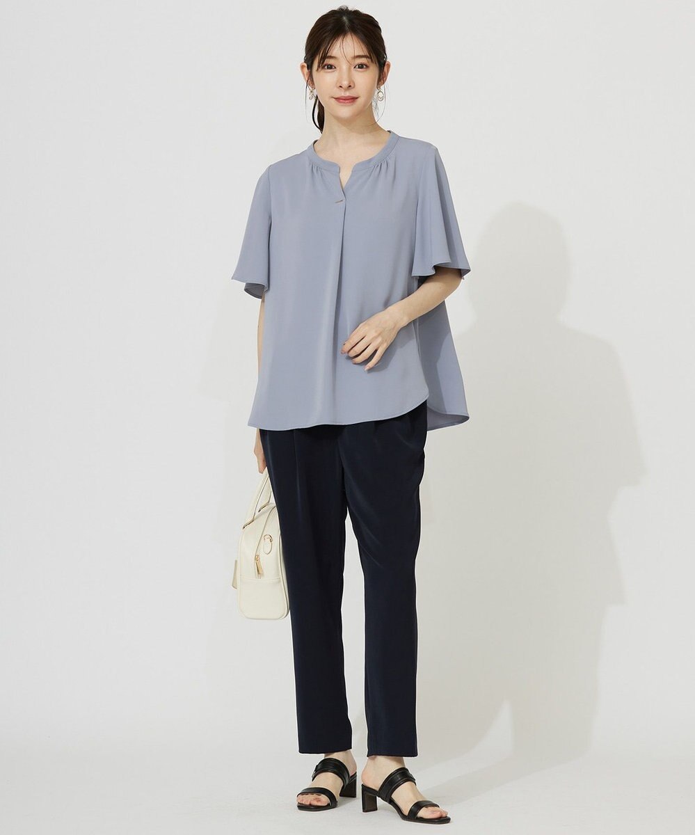 ANY SIS 【接触冷感・吸水速乾・UVカット】サラキレイ スキッパー ブラウス 