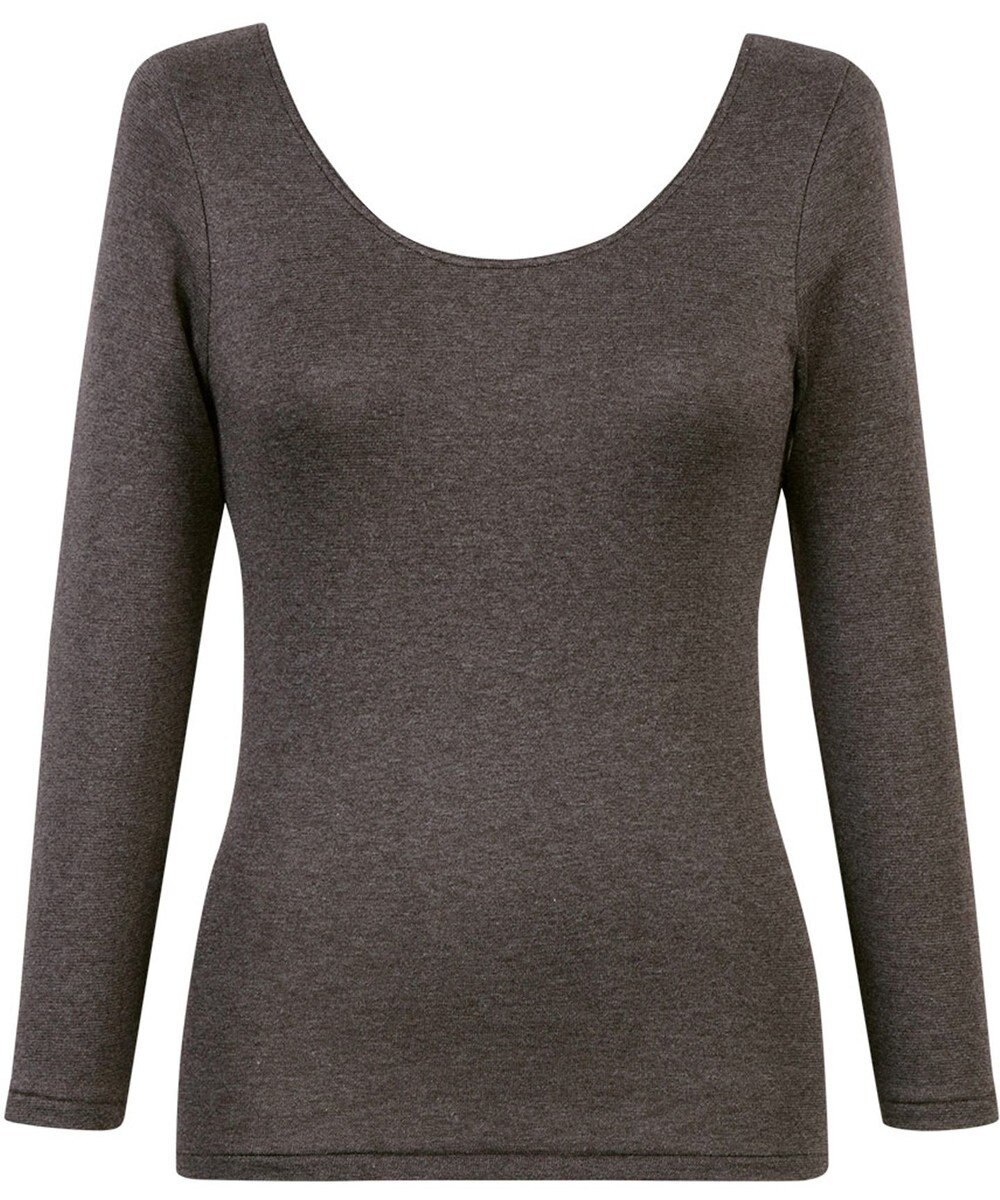 Wing あったかインナー 綿混 裏起毛 よく伸びる素材 【ラクのびサーモ】 8分袖 長袖 秋 冬 EL6813 ウイング／ワコール 