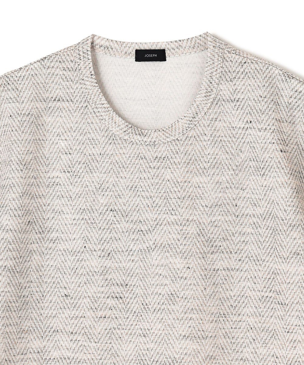 JOSEPH HOMME トップヘリンボンジャージー　クルーネックTシャツ 