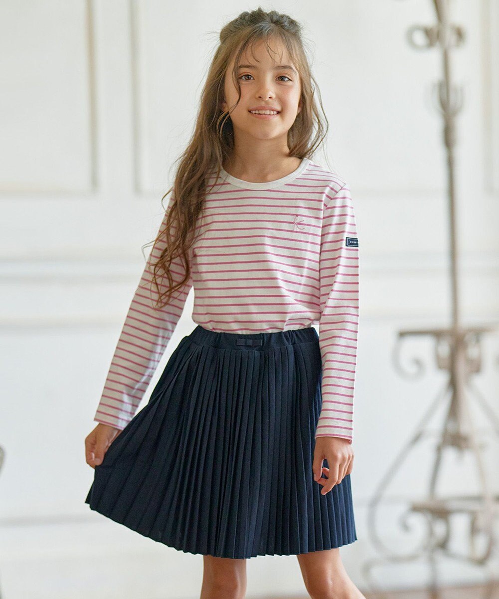 組曲 KIDS 【110-140㎝】長袖ボーダー Tシャツ 