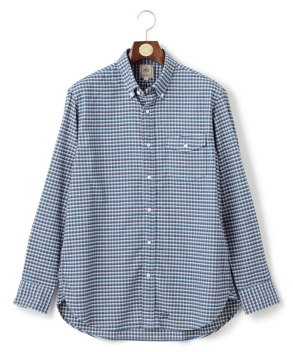 J.PRESS MEN ストレッチ コットンネルシャツ 