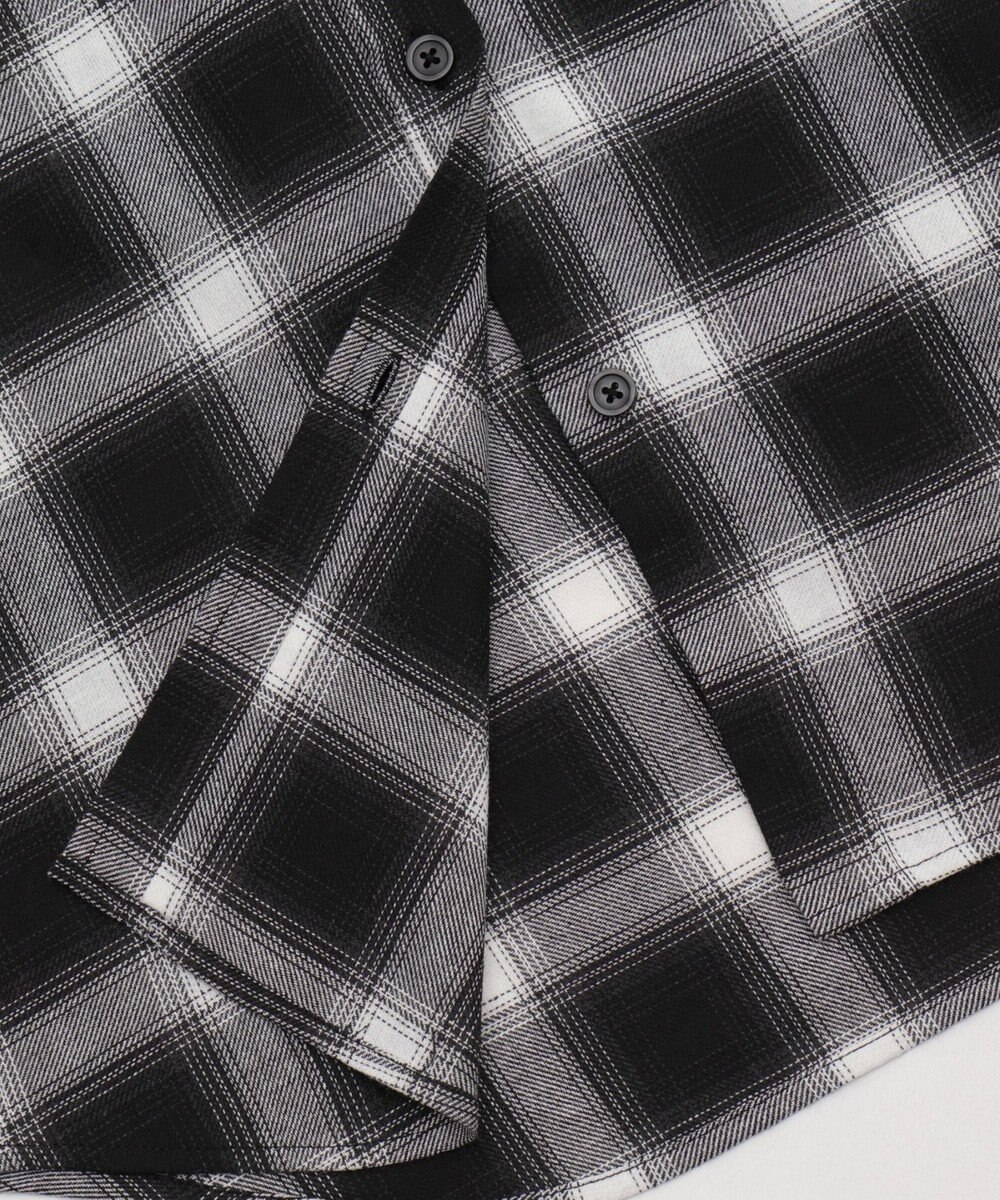 WEGO 裏毛フードチェックシャツ 