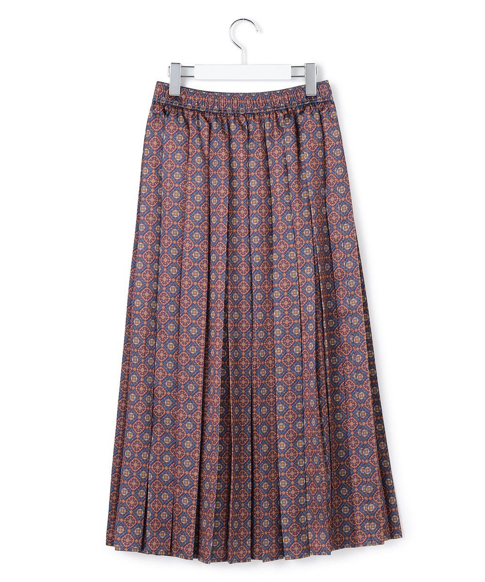 J.PRESS YORK STREET 【WOMEN】オリジナルプリント プリーツスカート 