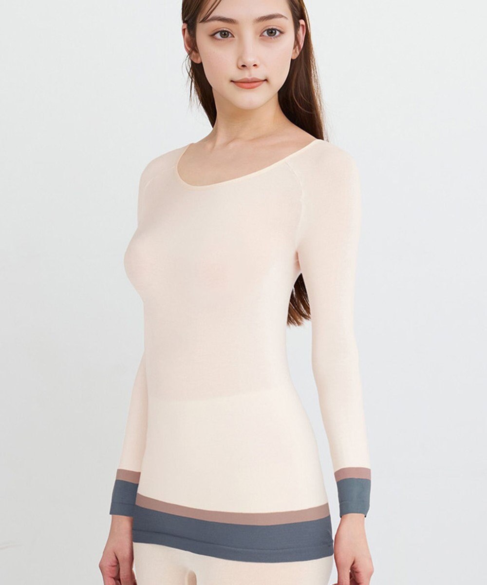 WACOAL あったかインナー よく伸びる生地 袖丈調節可能(7分袖~9分袖) 保温性(身生地) 9分袖 長袖 【360°ラクストレッチ】 レディース CLD371 /ワコール 