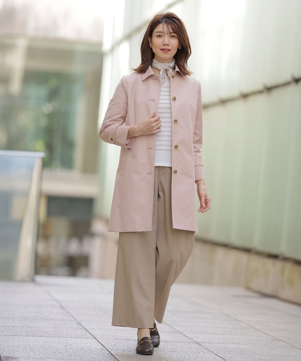 J.PRESS LADIES S 【撥水・WEB限定カラーあり】コットンポリエステル ツイル ロング コート 