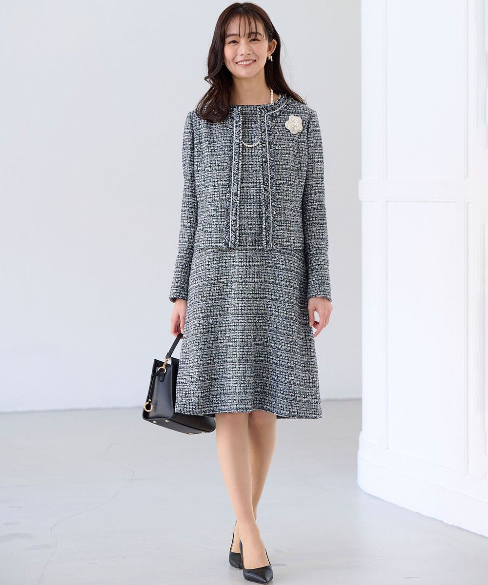 組曲 S 【KUMIKYOKU NAVY】ラメループモールツイード ジャケット 