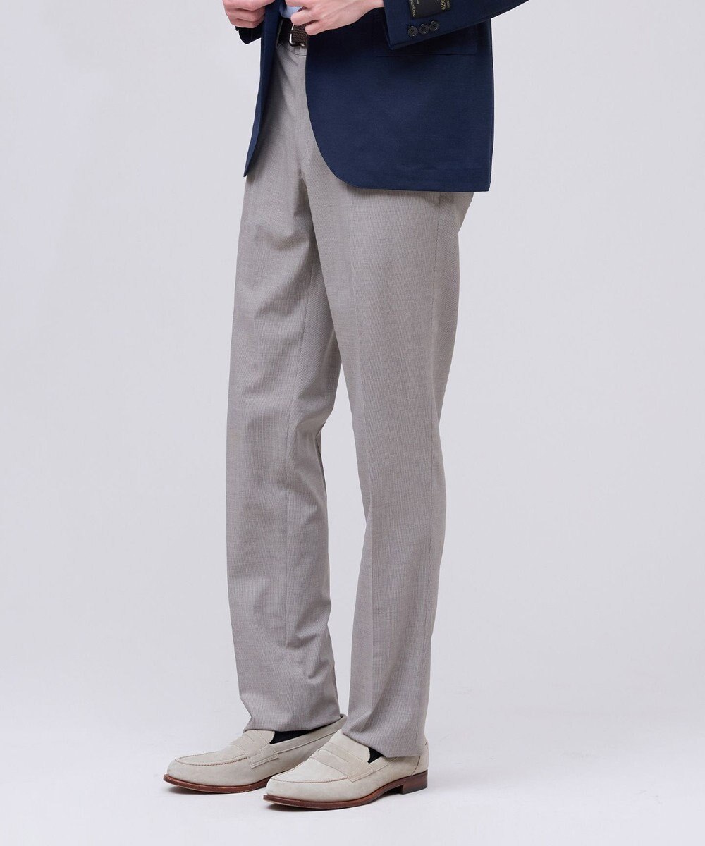 J.PRESS MEN 【セットアップ対応 / ストレッチ性 / 接触冷感 / 洗える】ニューコンセプトウール サマースラックス 