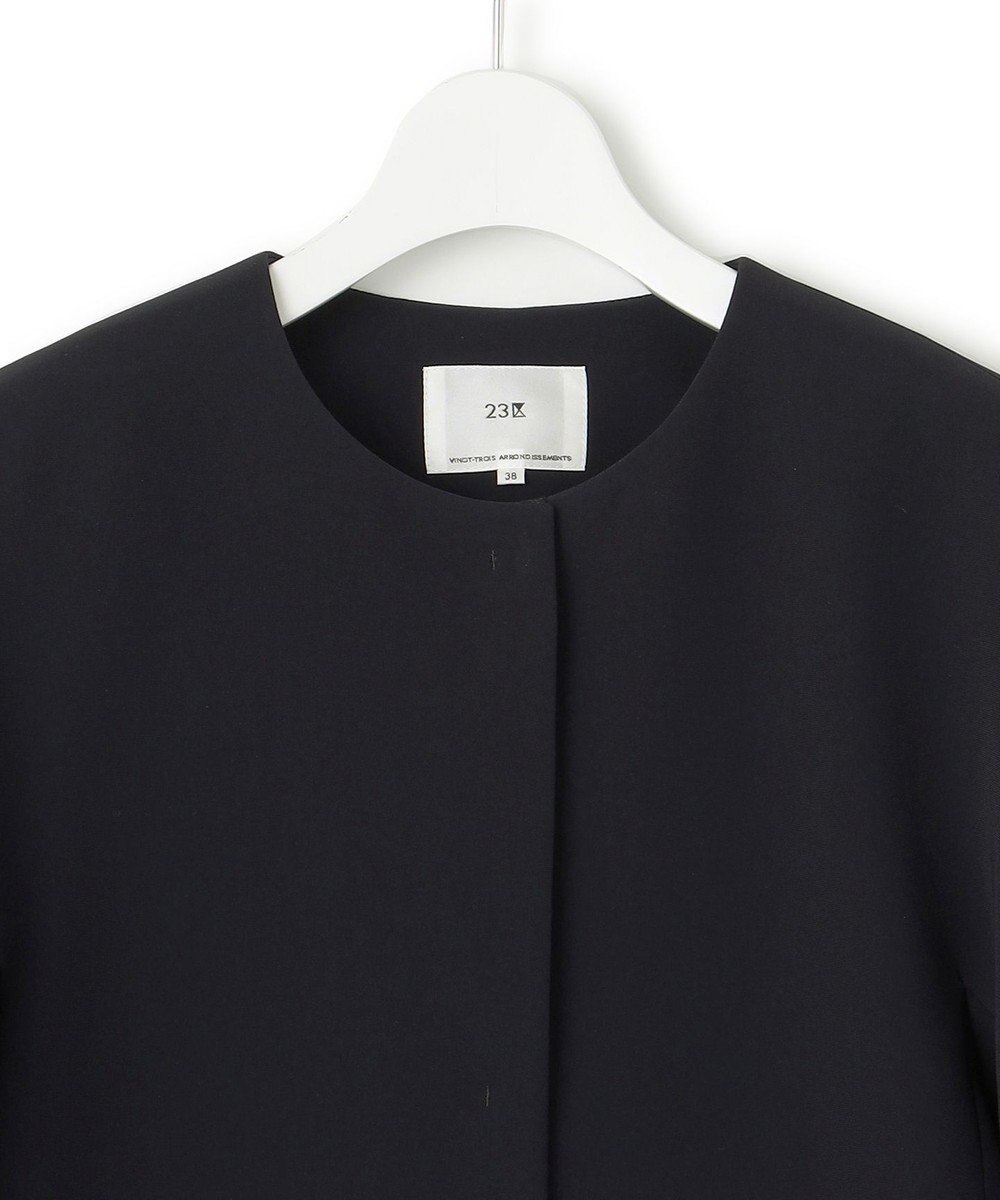 23区 【VERYコラボ 】トリアセ ダブルジョーゼット ノーカラージャケット 