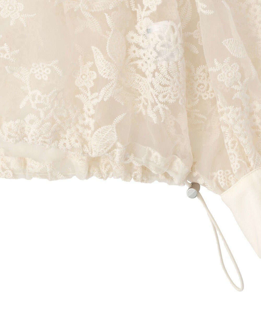 Green Parks オーガン刺繍比翼シャツ 