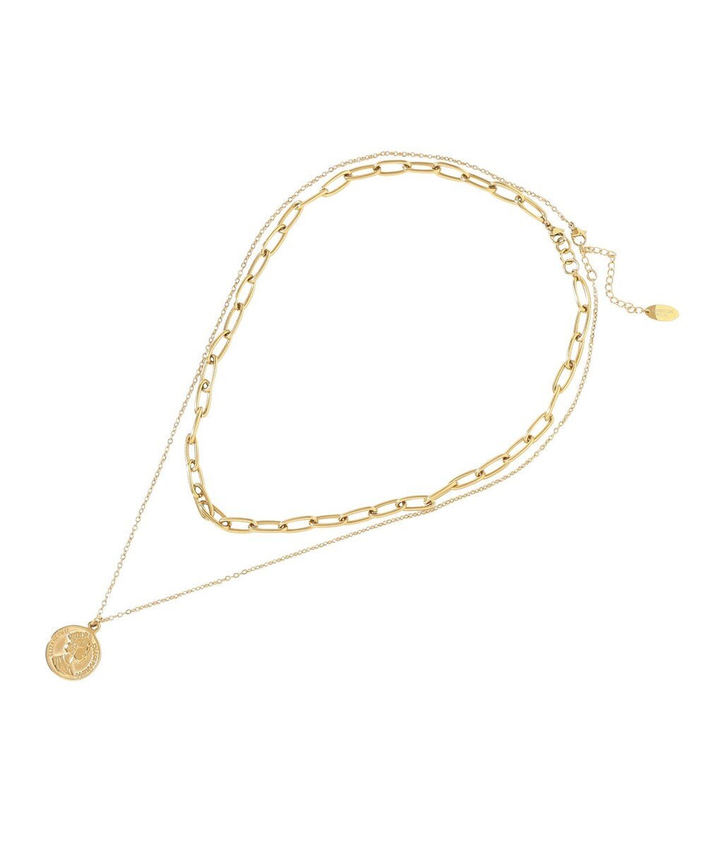 AMERICAN HOLIC 【ステンレス】コイン2連ネックレス 