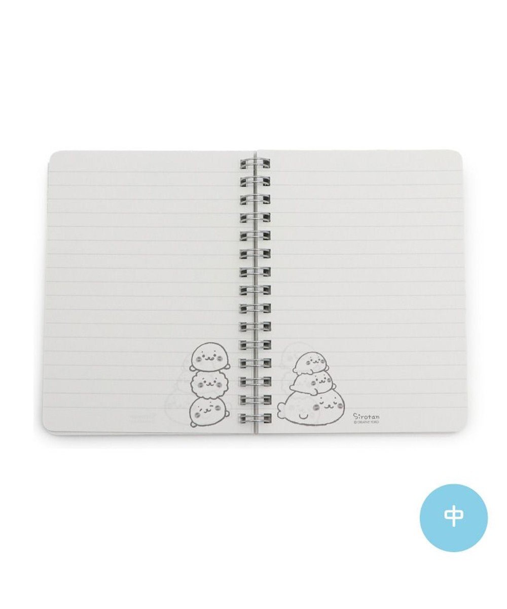 Mother garden しろたん A6リングノート 《顔ぼんつみつみ柄》 