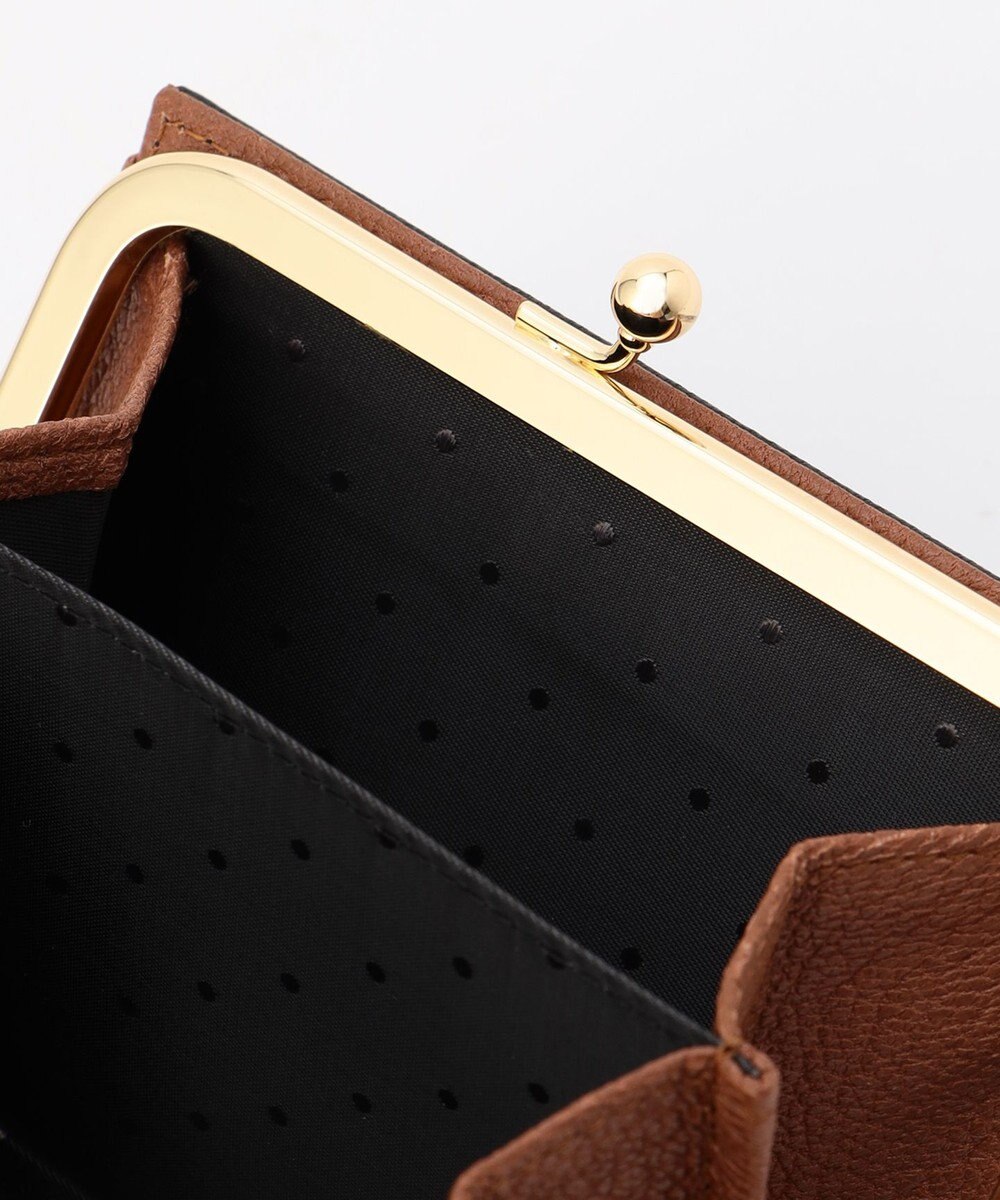 UNBILLION ペルケ perche トリミング配色外ガマ二つ折り財布 