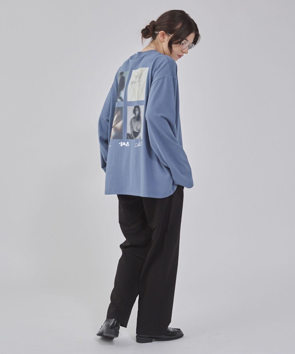 WEGO 【２点セット/ユニセックス着用ITEM】アクセ付きフォトコラージュT（LS） 